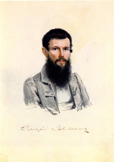 Portrait of Decembrist Dmitry Zavalishin by Nikolai Alexandrovich Bestuzhev