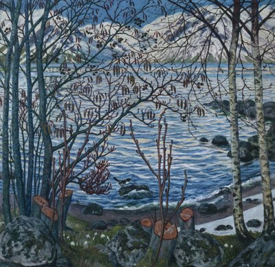 Bird on Rock by Nikolai Astrup