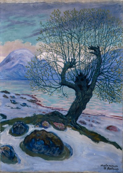 March Morning, Spring Night and Willow by Nikolai Astrup
