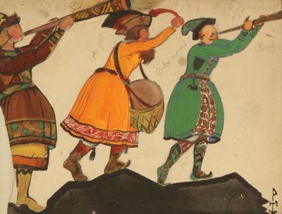 Costume design for the opera Snow Maiden by N. Rimsky-Korsakov by Nikolai Konstantinowitsch Roerich