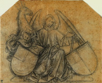 An Angel Supporting Two Escutcheons, 1470 by Nikolaus Gerhaert von Leyden