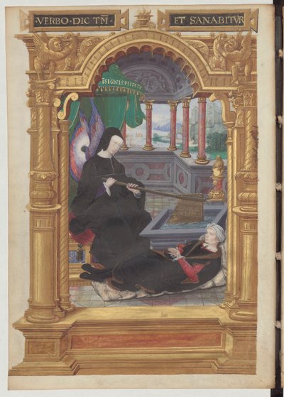 Louise of Savoy holding a rudder, symbol of regency. Frontispiece of the Gestes de Blanche de Castille by Etienne Leblanc. by Noel Bellemare