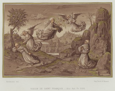 Vision of St Francis of Assisi by Nordmann (after)
