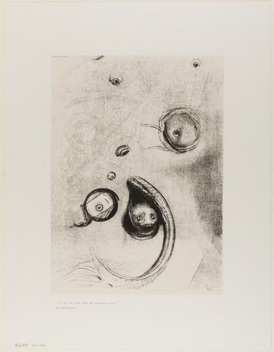 And that headless eyes floated like mollusks, plate XIII of Temptation of St. Anthony by Odilon Redon