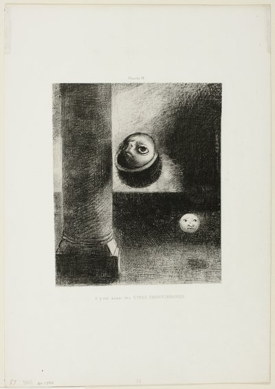 There Were Also Embryonic Beings, Plate 4 of 6 by Odilon Redon