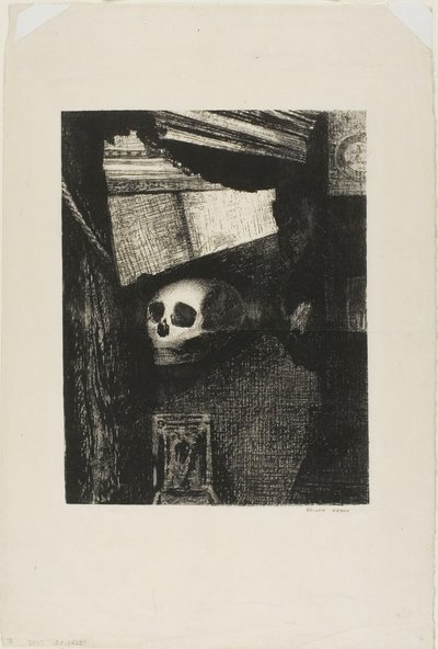Through an Opening in the Wall, a Skull Appeared, plate 1 from Edmond Picard