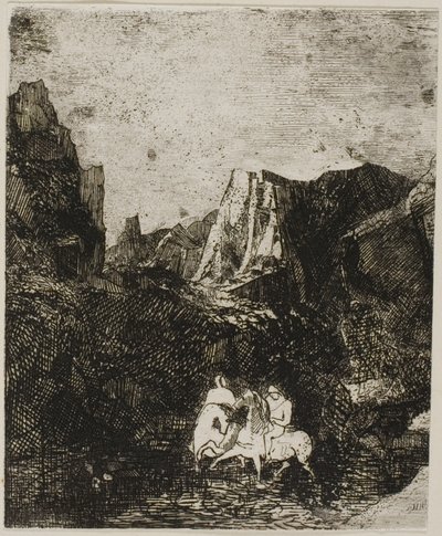 Two Small Horsemen by Odilon Redon