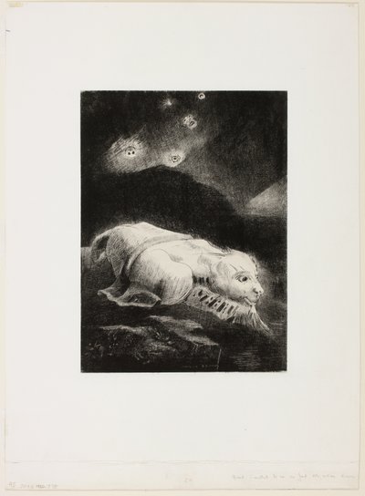 When Life Was Awakening in the Depths of Obscure Matter, plate 1 of 8 from "Les Origines" by Odilon Redon