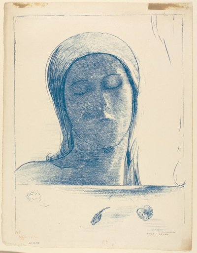 Closed Eyes by Odilon Redon