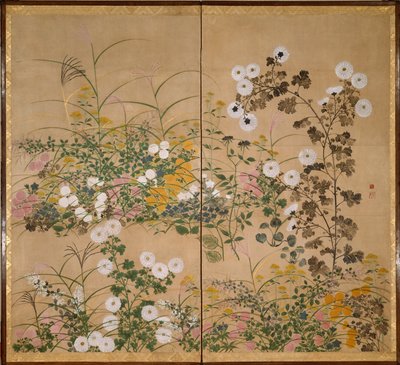 Important Artwork: Autumn Grass Screen by Ogata Korin