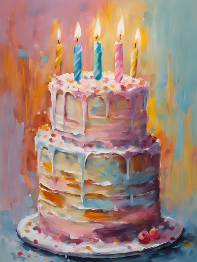 Festive Birthday Cake by Ohkimiko