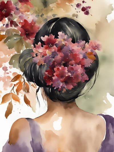 Floral Hair Serenity by Ohkimiko