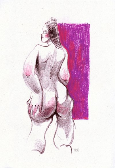 Feminine Form Purple by Olga Skomorokhova