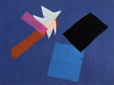Universal War: Collage work by Olga Rosanova, January 1916 by Olga Wladimirowna  Rosanowa
