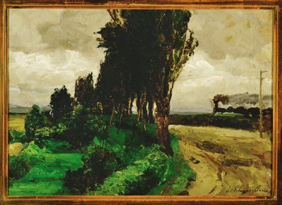 Railway in a Landscape by Olga Wisinger Florian