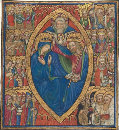 Coronation of the Virgin with the Trinity and Saints by Olivetan Master
