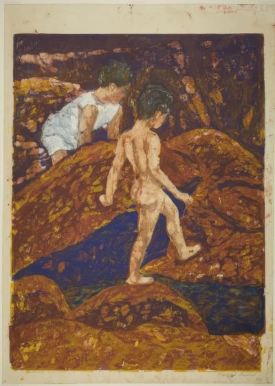 Among the Rocks by Onchi Kôshirô