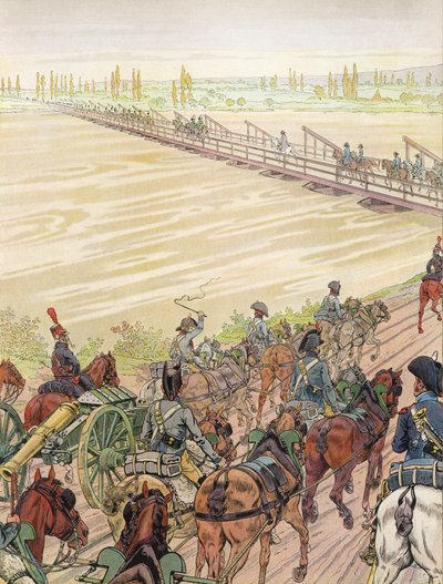 Napoleon Crossing the Rhine, 1 October 1805 by Onfray de Breville Job