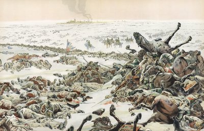 Napoleon Observing the Slaughter at the Inconclusive Battle of Eylau, February 1807 by Onfray de Breville Job