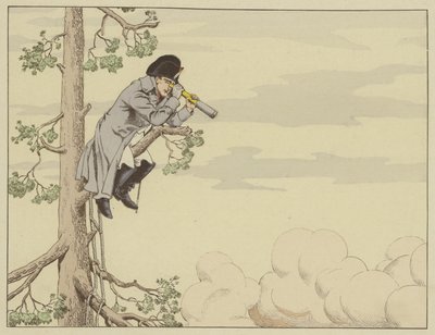 Napoleon Watching the Battle of Aspern-Essling from the Top of a Tree on the Island of Lobau, 22 May 1809 by Onfray de Breville Job