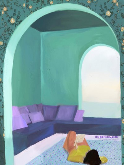 Peaceful Reading Nook by Osheensgallery