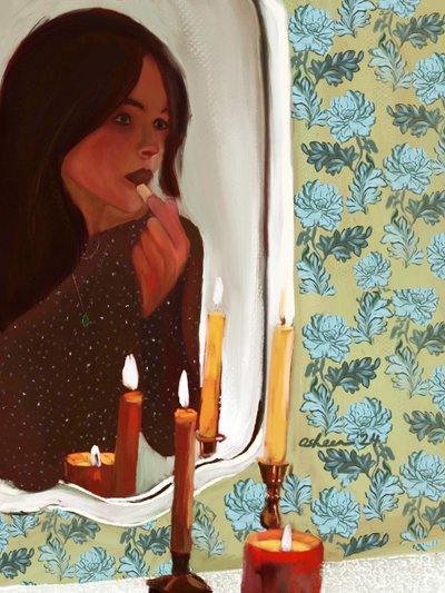 Soft Candlelight Reflection by Osheensgallery