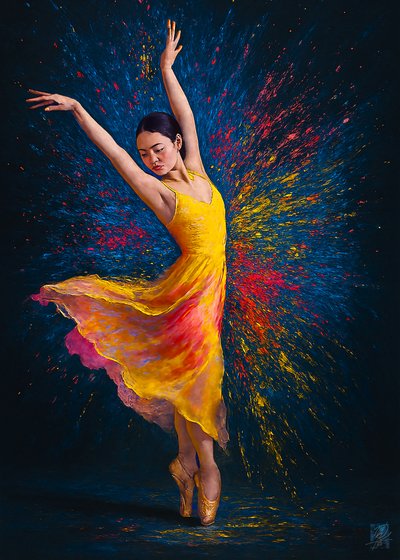 Colorful Ballet Dancer by Osvaldo Russo
