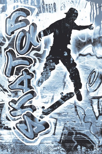 Graffiti Skateboard Action by Osvaldo Russo