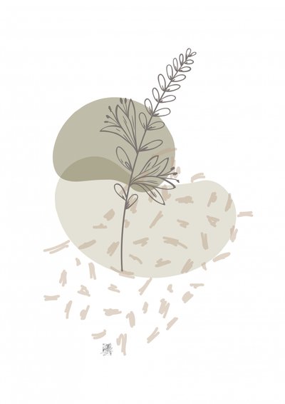 Minimalist Botanical Branch by Osvaldo Russo