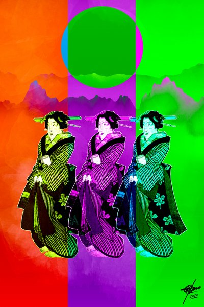 Pop Art Geisha Trio by Osvaldo Russo