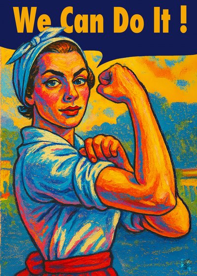 Strong Woman Power Pose by Osvaldo Russo