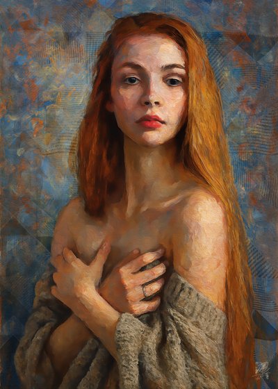Thoughtful Redhead Portrait by Osvaldo Russo