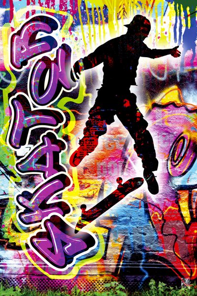 Urban Skater Graffiti by Osvaldo Russo