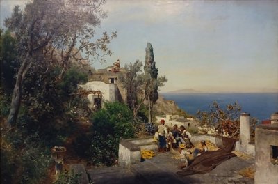 View over the Bay of Naples by Oswald Achenbach