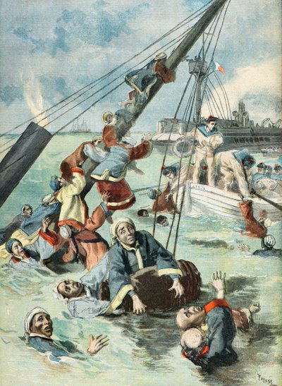 French Sailors Save Chinese Soldiers from Drowning by Oswaldo Tofani