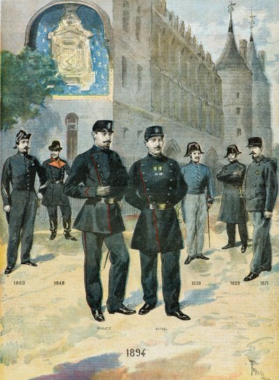 The Different Costumes of the French Police by Oswaldo Tofani