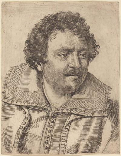 A Man with a Moustache and Goatee, Facing Right by Ottavio Leoni
