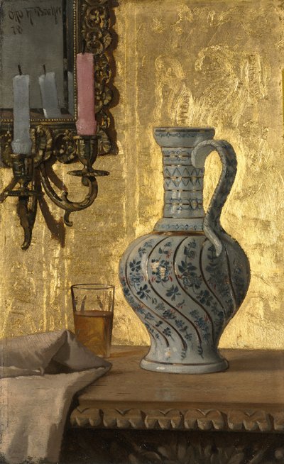 Pitcher and a Glass on a Table by Otto H. Bacher