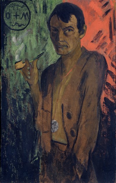 Self-Portrait with Pentagram by Otto Mueller