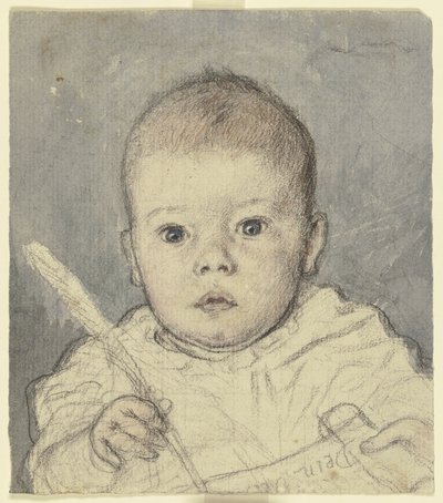 Portrait of Victor Scholderer as a Child by Otto Scholderer
