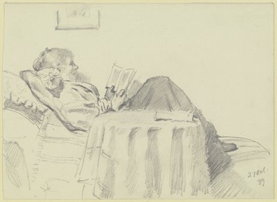 Luise Scholderer Reading by Otto Scholderer