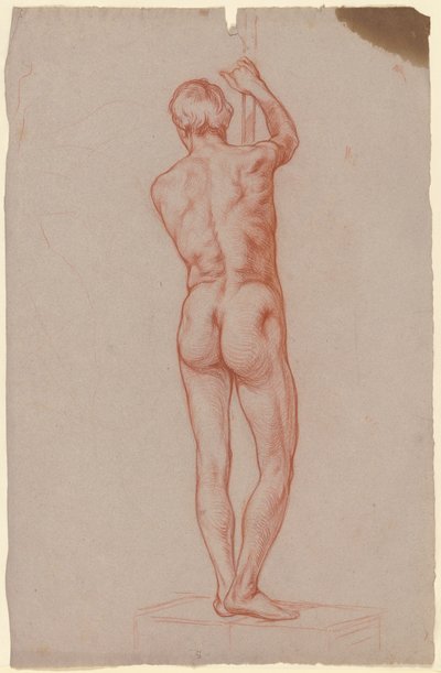 Standing Male Nude by Otto Scholderer