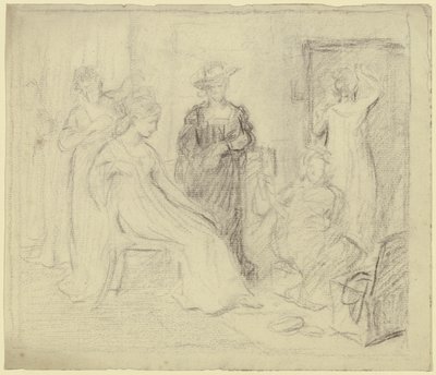 Preparation for the Costume Ball by Otto Scholderer