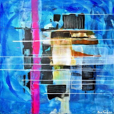 Abstract Lines Blue by Owe Emfestav