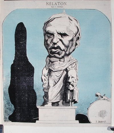 Caricature of Auguste Nelaton c.1870 by P. Bernay