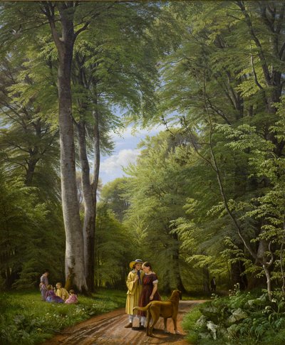 Beech Forest in May. Motif from Iselingen. by P. C. Skovgaard