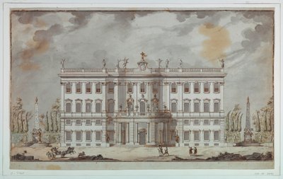 Project for the Elevation of a Villa, late 18th century by Paolo Posi