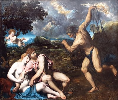 Mars and Venus, Surprised by Vulcan by Paris Bordone