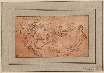 Study for Figure of Victory on Pectoral Brooch of Pallas Athena by Parmigianino