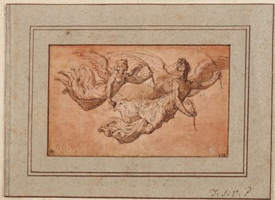 Two Studies for Figure of Victory by Parmigianino